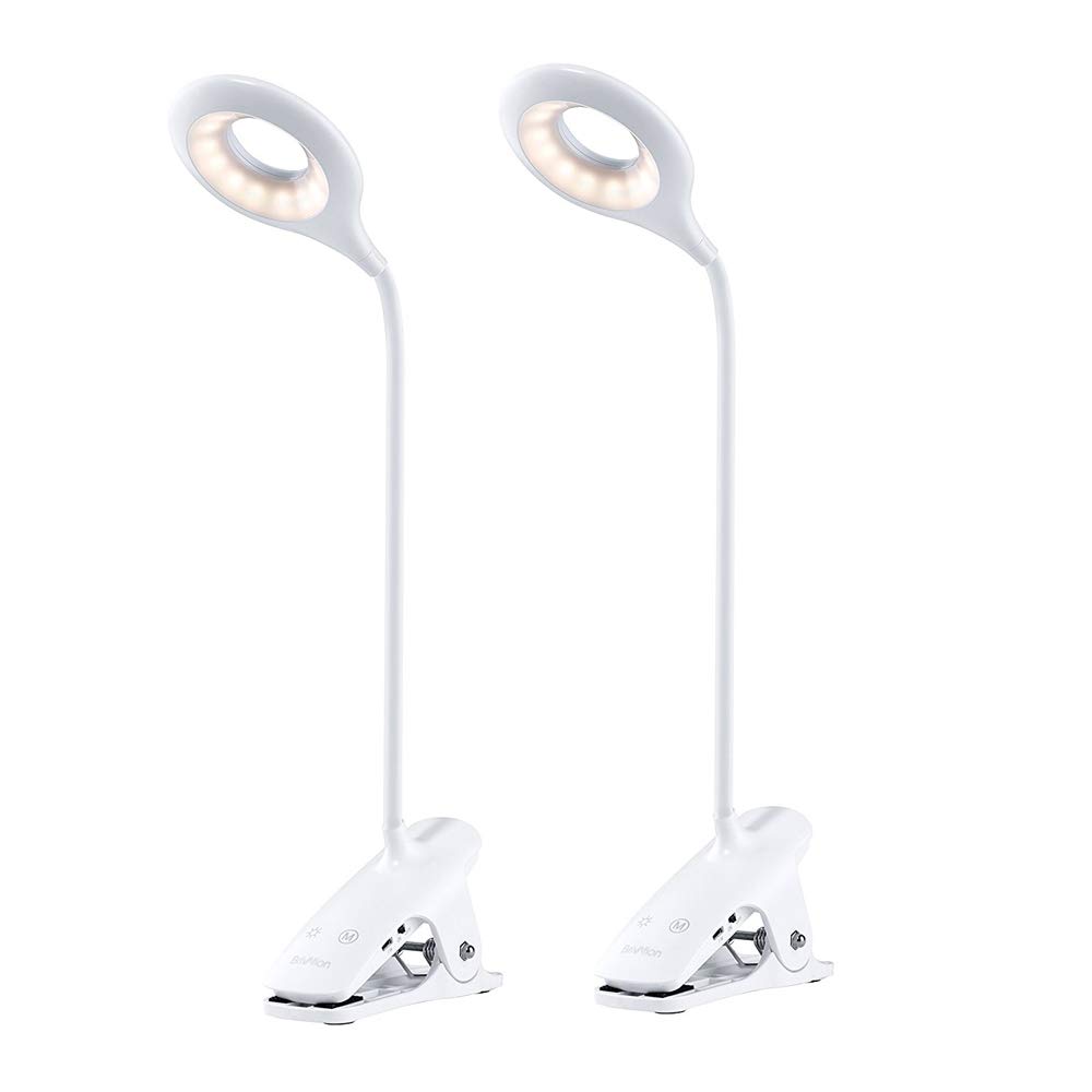 BRLP02 White-2 Brivation Clip On LED Desk Lamp